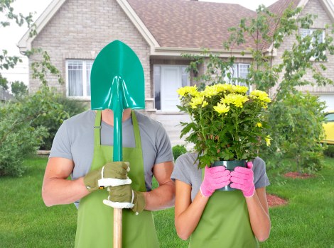Responsible garden maintenance with attention to safety and care